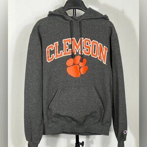 Champion Clemson Tigers Gray Eco Fleece Hoodie Men’s Small